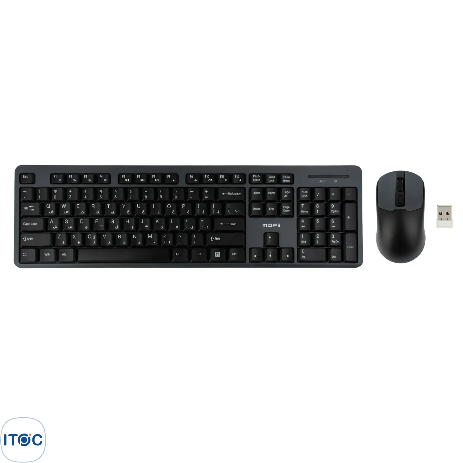 کیبورد و ماوس بی‌سیم مافی X100 Black Gray