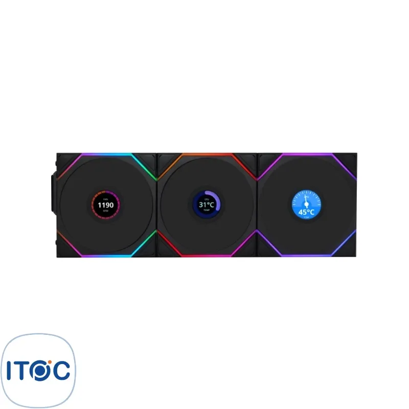 فن کیس لیان لی UNI FAN TL120 LCD Wireless پک 3 عددی