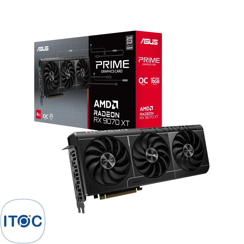 کارت گرافیک ایسوس Prime Radeon RX9070 XT 16GB GDDR6 OC Edition