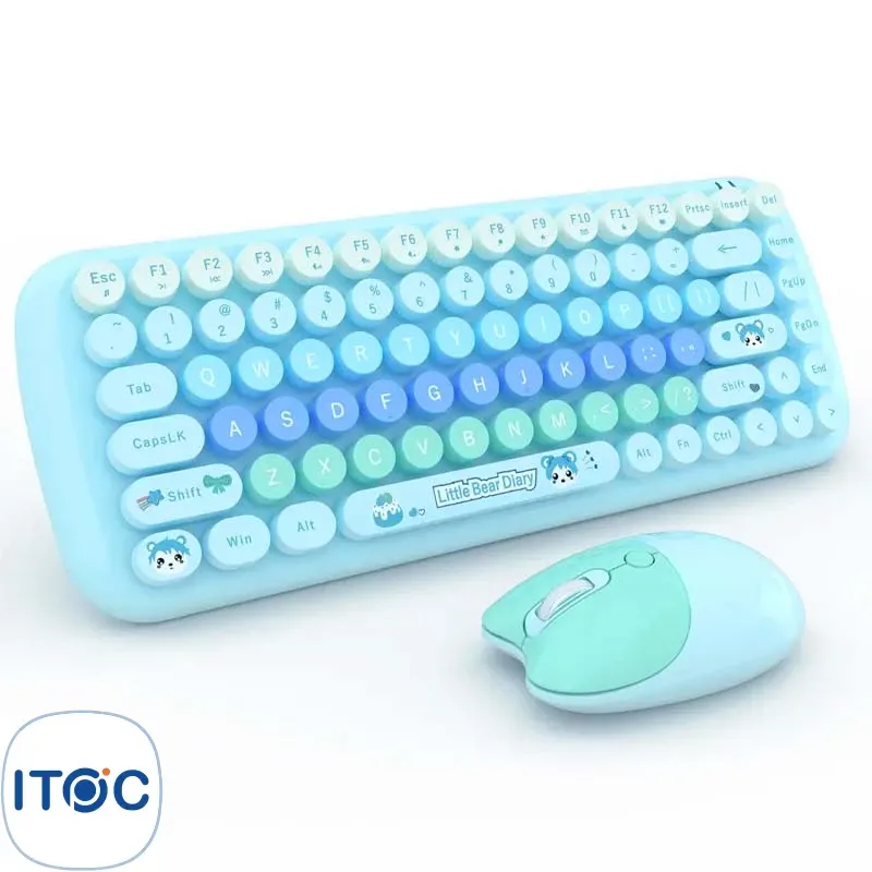 کیبورد و ماوس بیسیم مافی Candy Blue