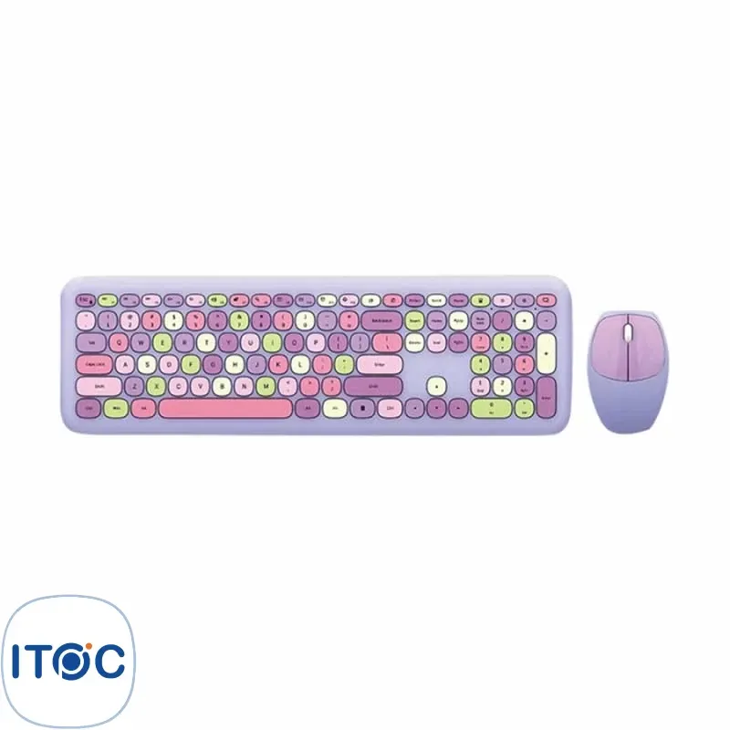 کیبورد و ماوس بیسیم مافی MOFII 666 Purple