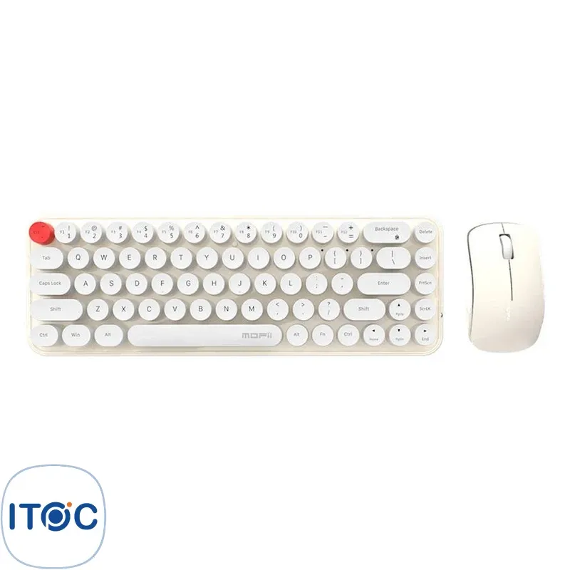 کیبورد و ماوس بیسیم مافی i Bean Pure Beige