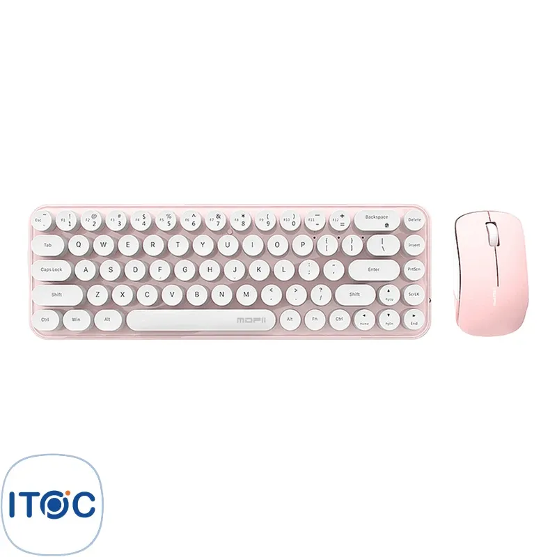 کیبورد و ماوس بیسیم مافی i Bean Pure White Pink